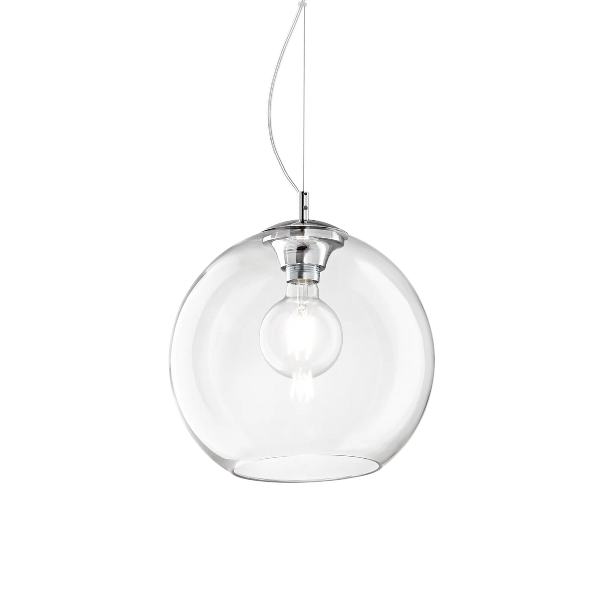 Pendul Ideal Lux Nemo SP1, transparent, Ø30 cm, 52809