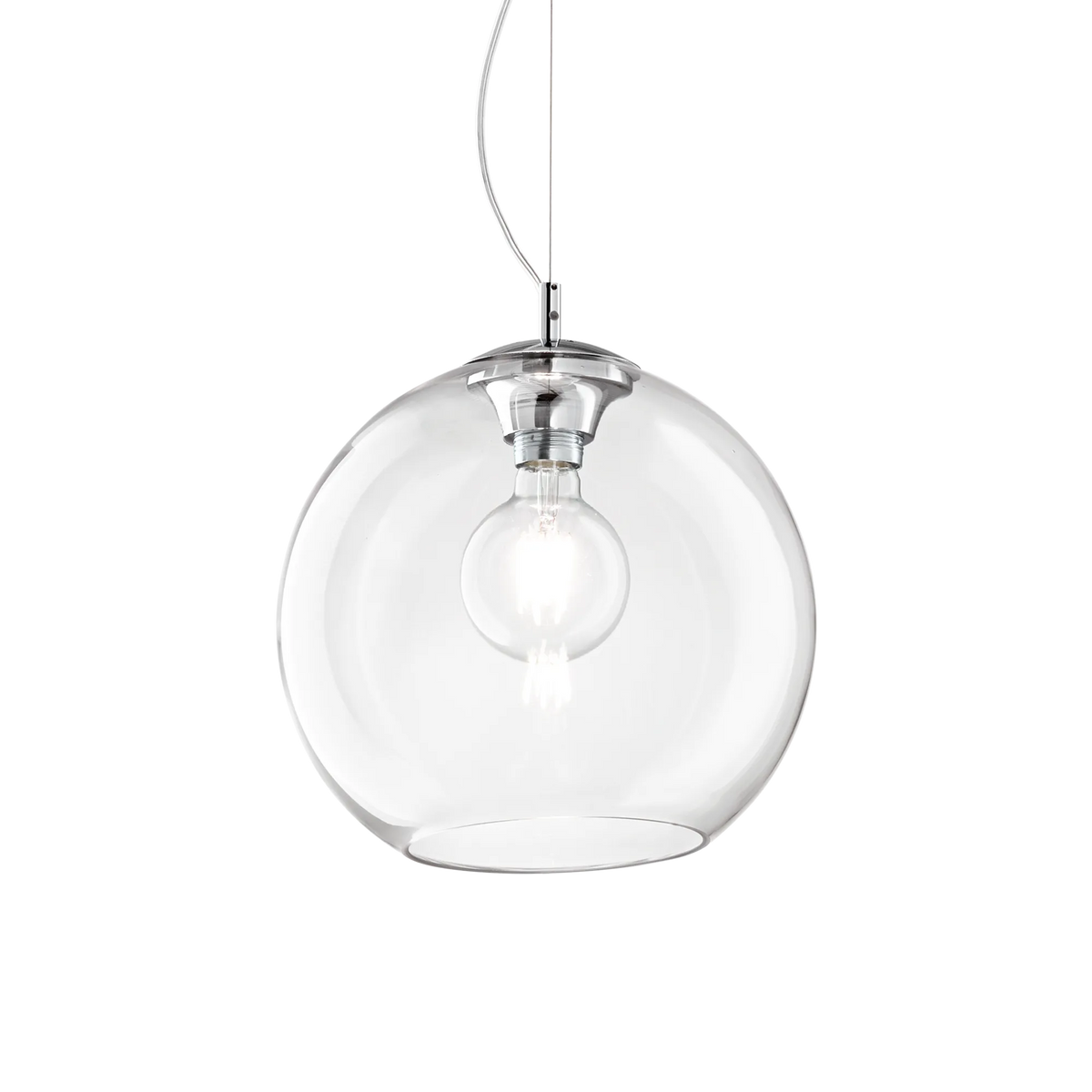 Pendul Ideal Lux Nemo SP1, transparent, Ø40 cm, 52816