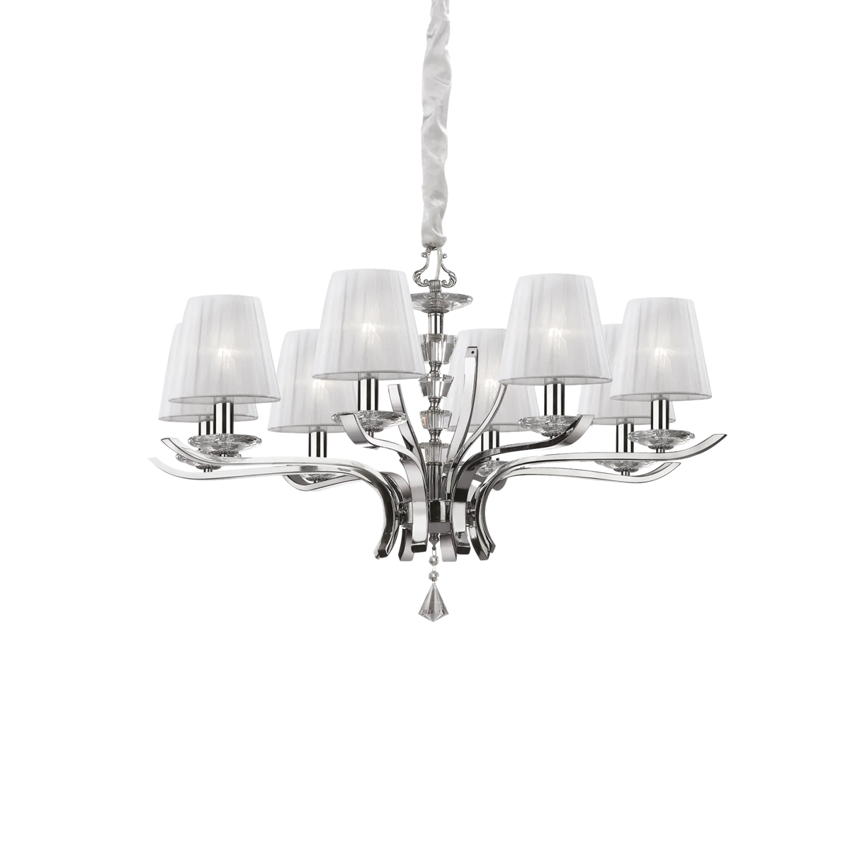 Lustră Ideal Lux Pegaso SP8, alb, 59242