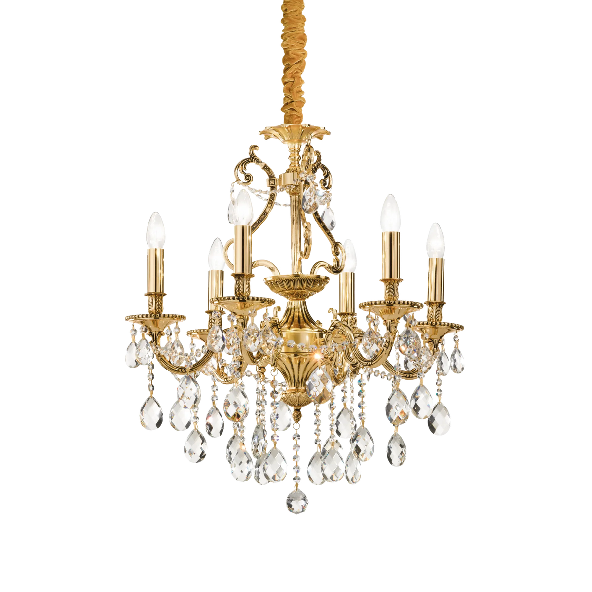 Lustră Ideal Lux Gioconda SP6, auriu, 60507