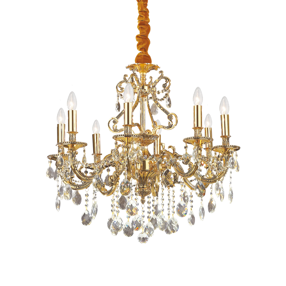 Lustră Ideal Lux Gioconda SP8, auriu, 60514