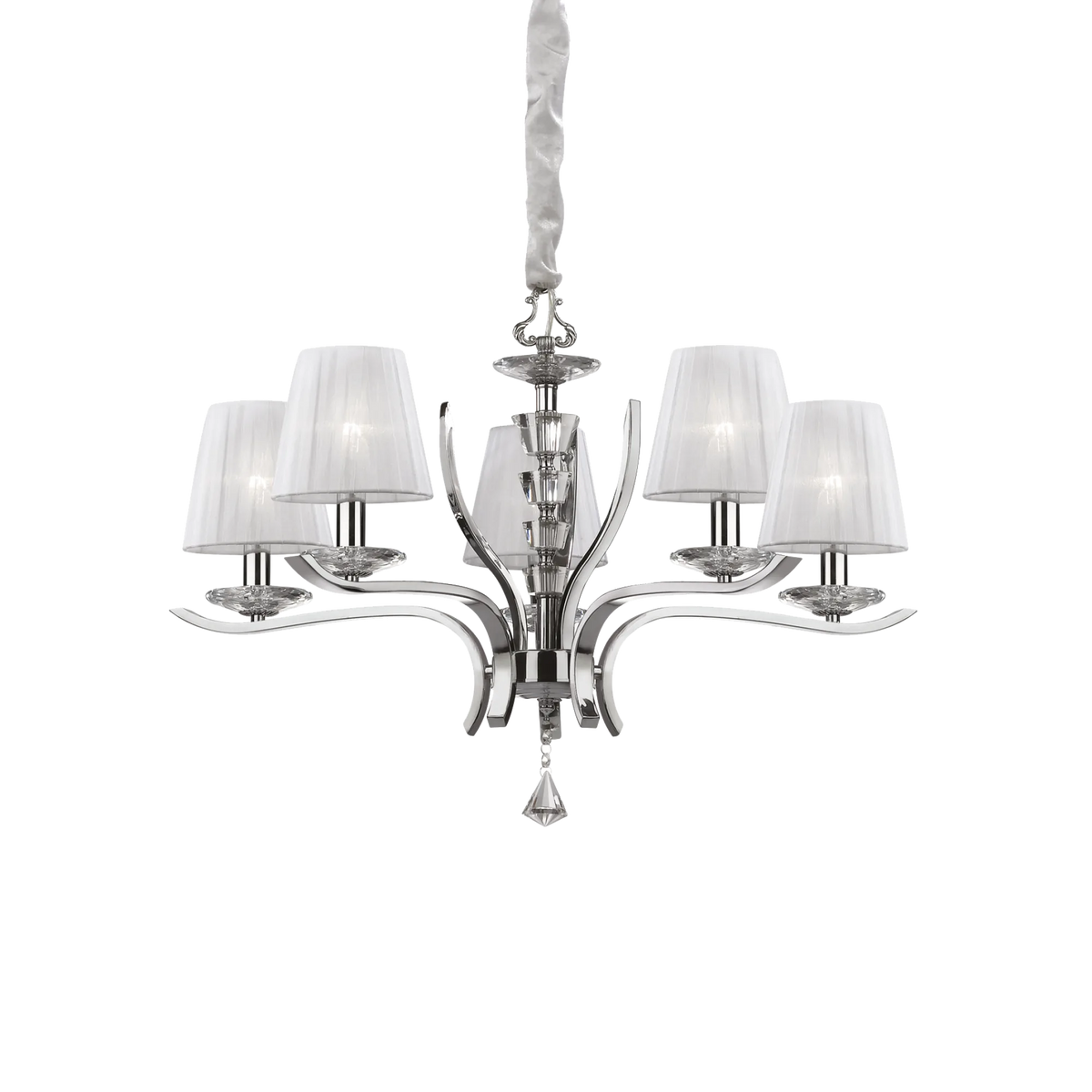 Lustră Ideal Lux Pegaso SP5, alb, 66448
