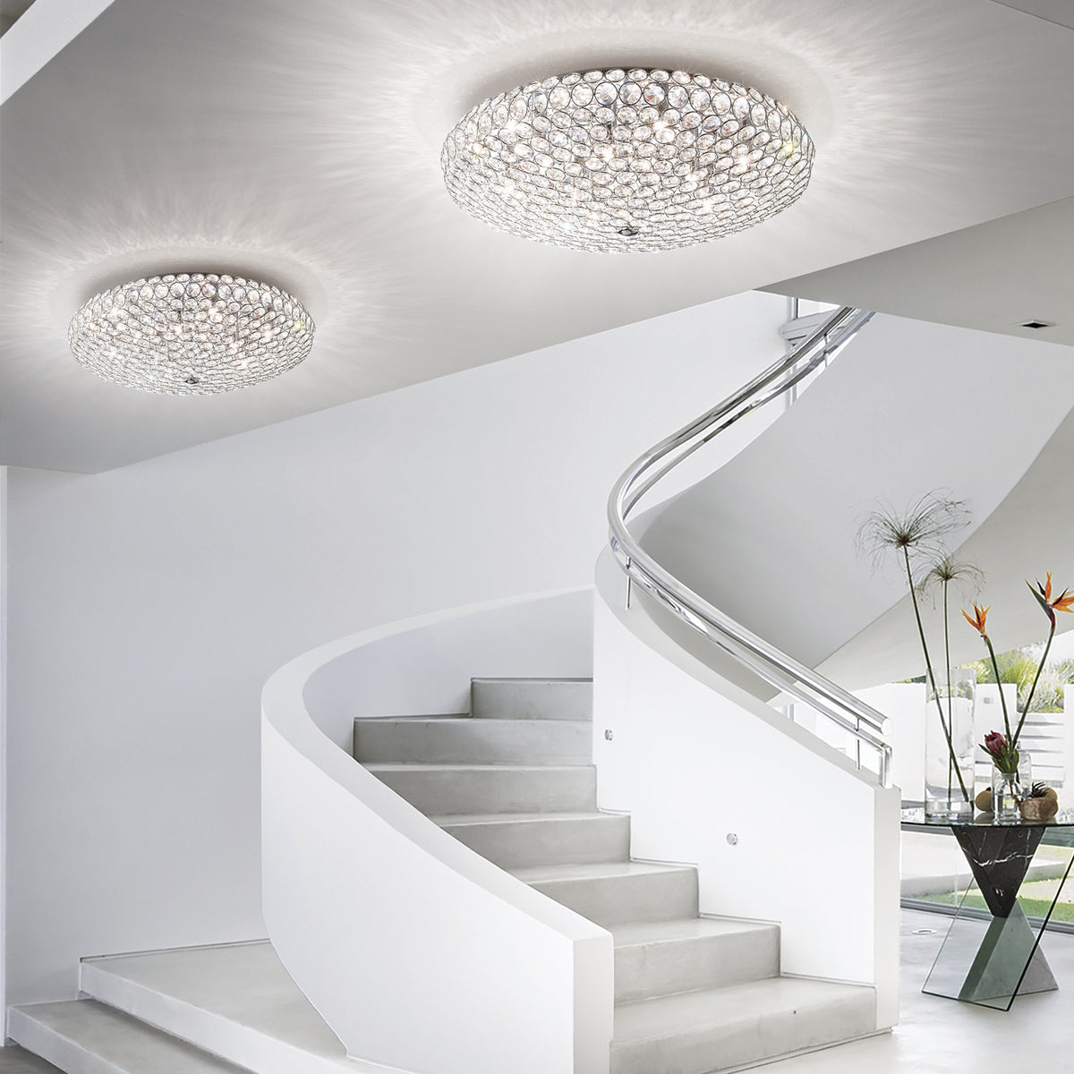 Plafonieră Ideal Lux King PL9, auriu, 73262