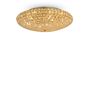 Plafonieră Ideal Lux King PL9, auriu, 73262