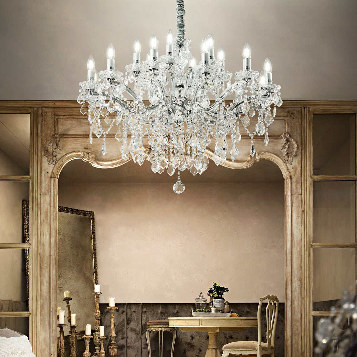 Lustră Ideal Lux Florian SP18, crom, 75150
