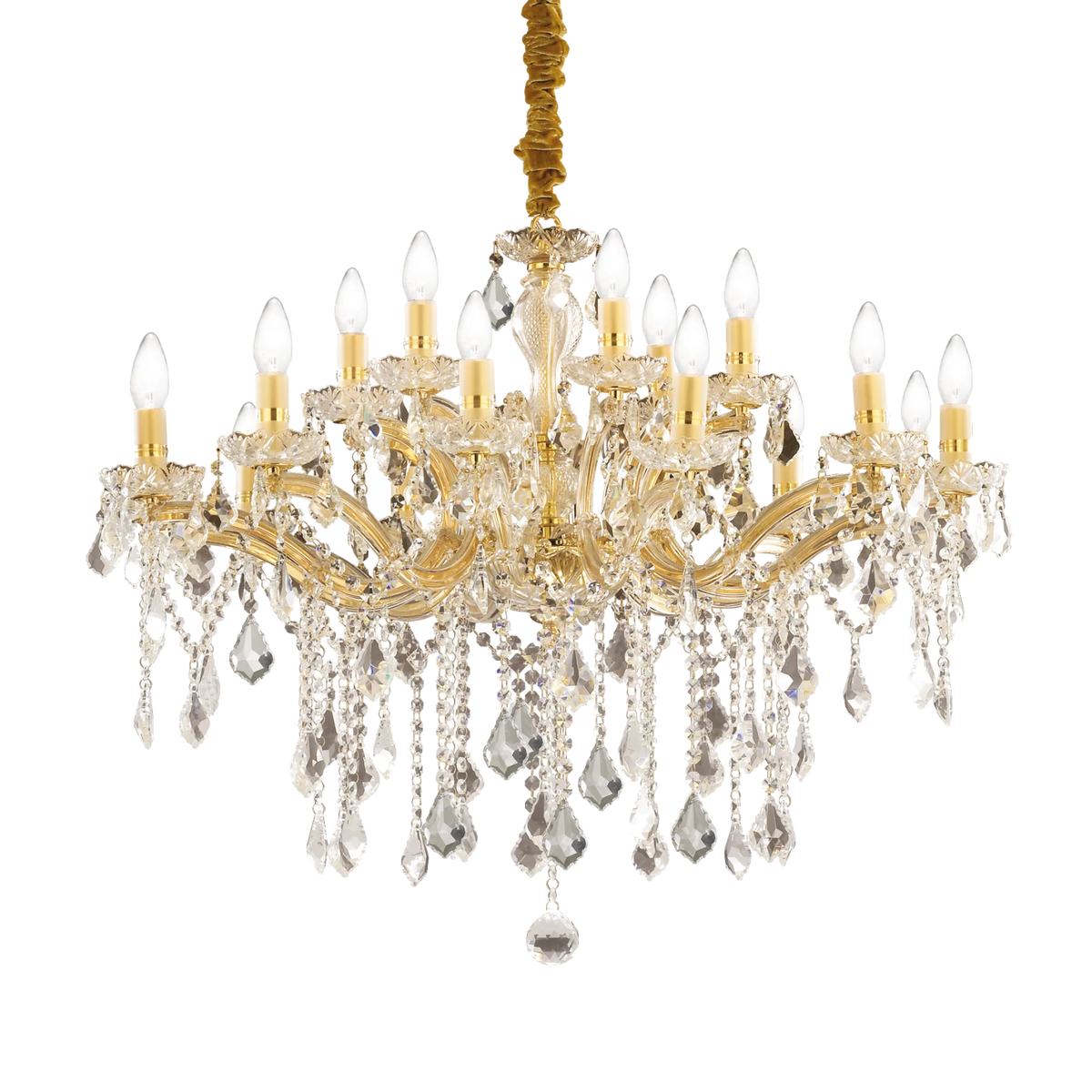 Lustră Ideal Lux Florian SP18, auriu, 75181