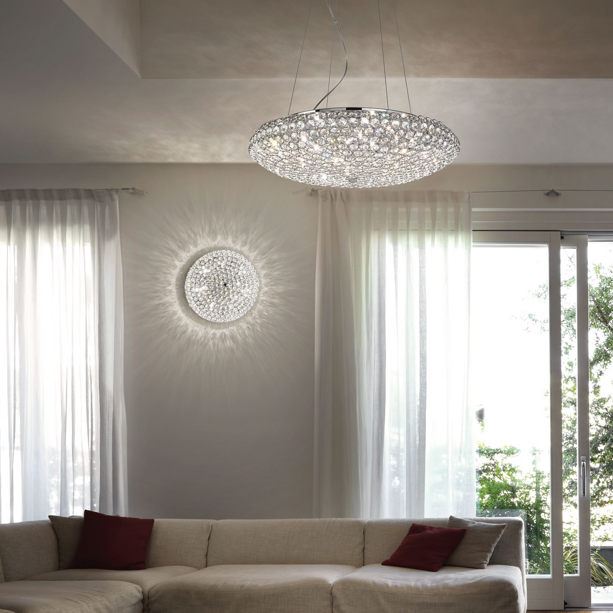 Plafonieră Ideal Lux King PL5, crom, 75419