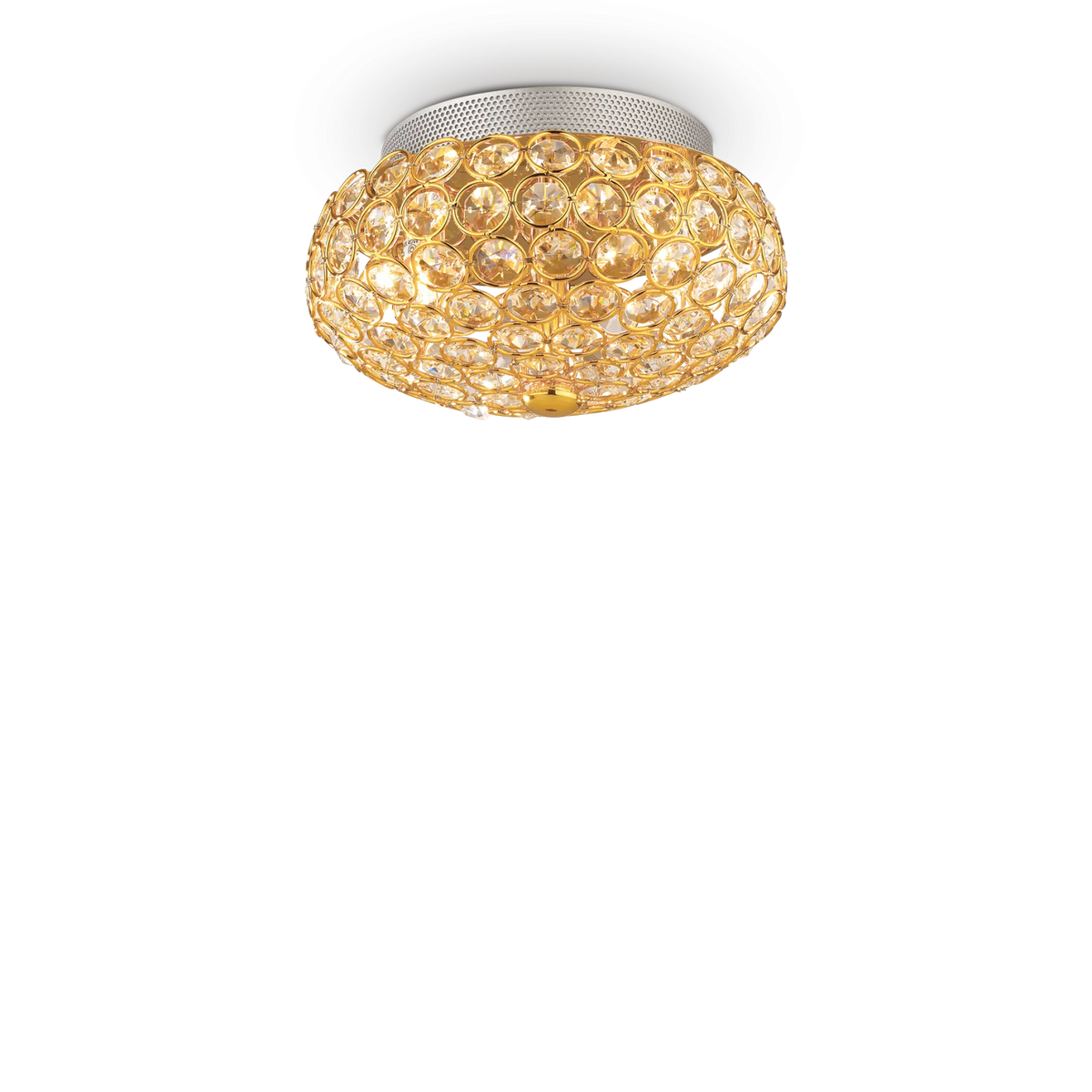Plafonieră Ideal Lux King PL3, auriu, 75402