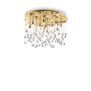 Plafonieră Ideal Lux Moonlight PL12, auriu, 82783