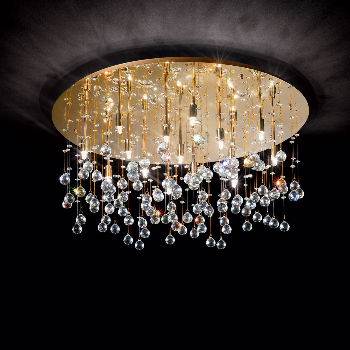 Plafonieră Ideal Lux Moonlight PL15, auriu, 82790
