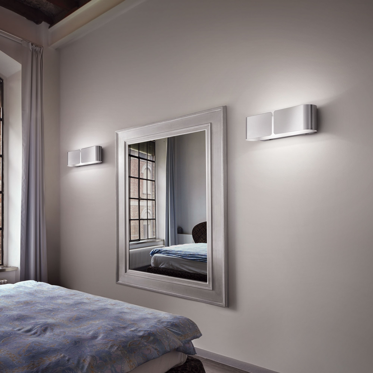 Aplică Ideal Lux Clip AP2 Small, argintiu, 88273