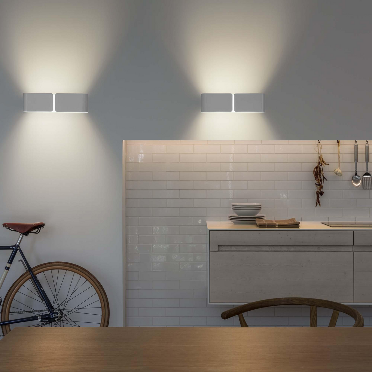 Aplică Ideal Lux Clip AP2 Small, argintiu, 88273