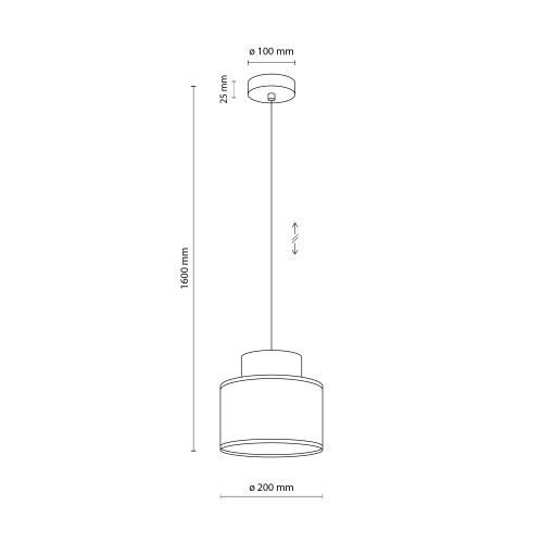 Lampa suspendată Duo Juta White 1856 TK 1856