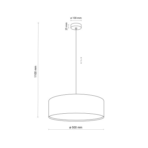 Lampă suspendată TK Lighting Earth, bej, 10100