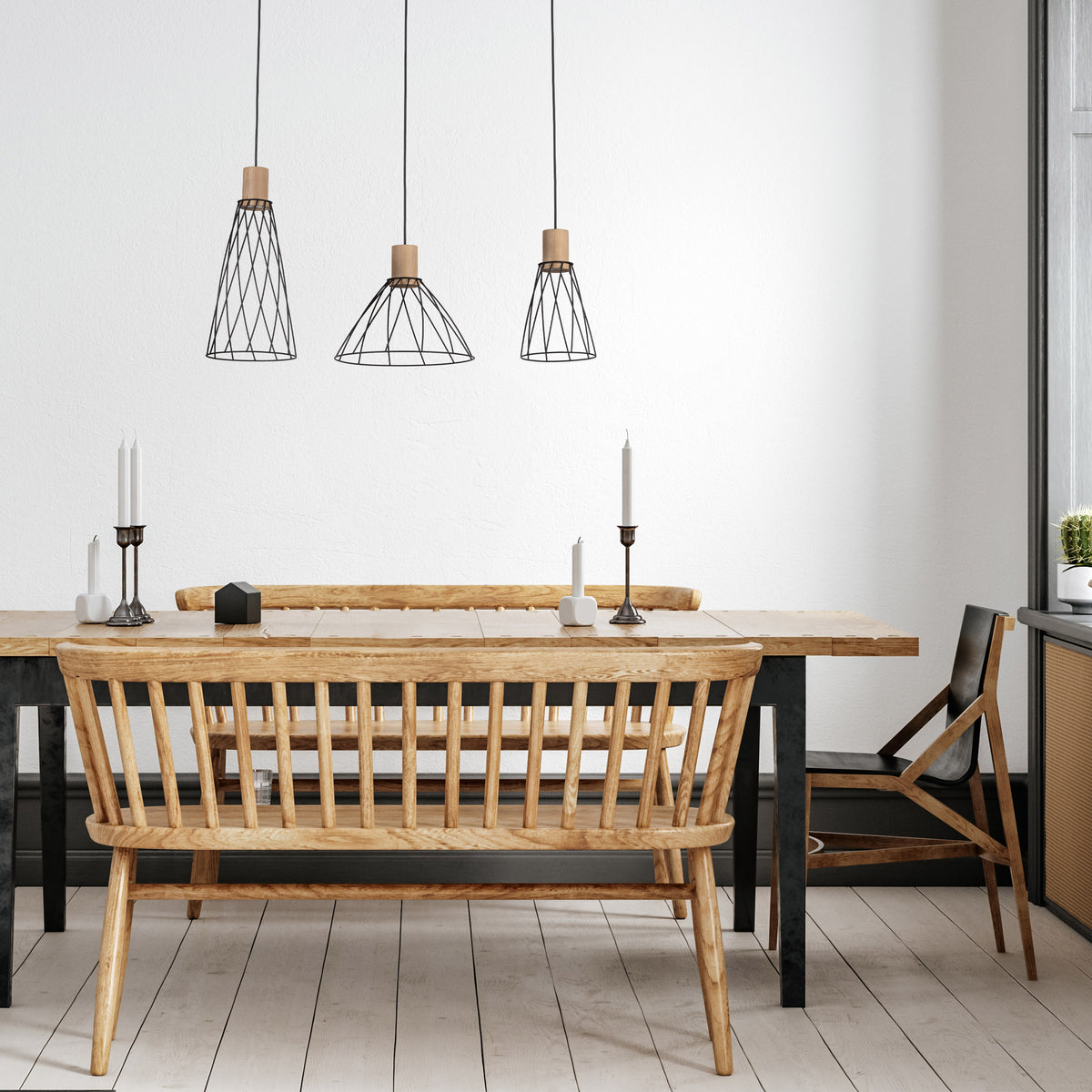 Lampadar suspendată Modesto Wood 3 10158 TK 10158