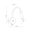 Aplica de perete Lagos Black USB 10200