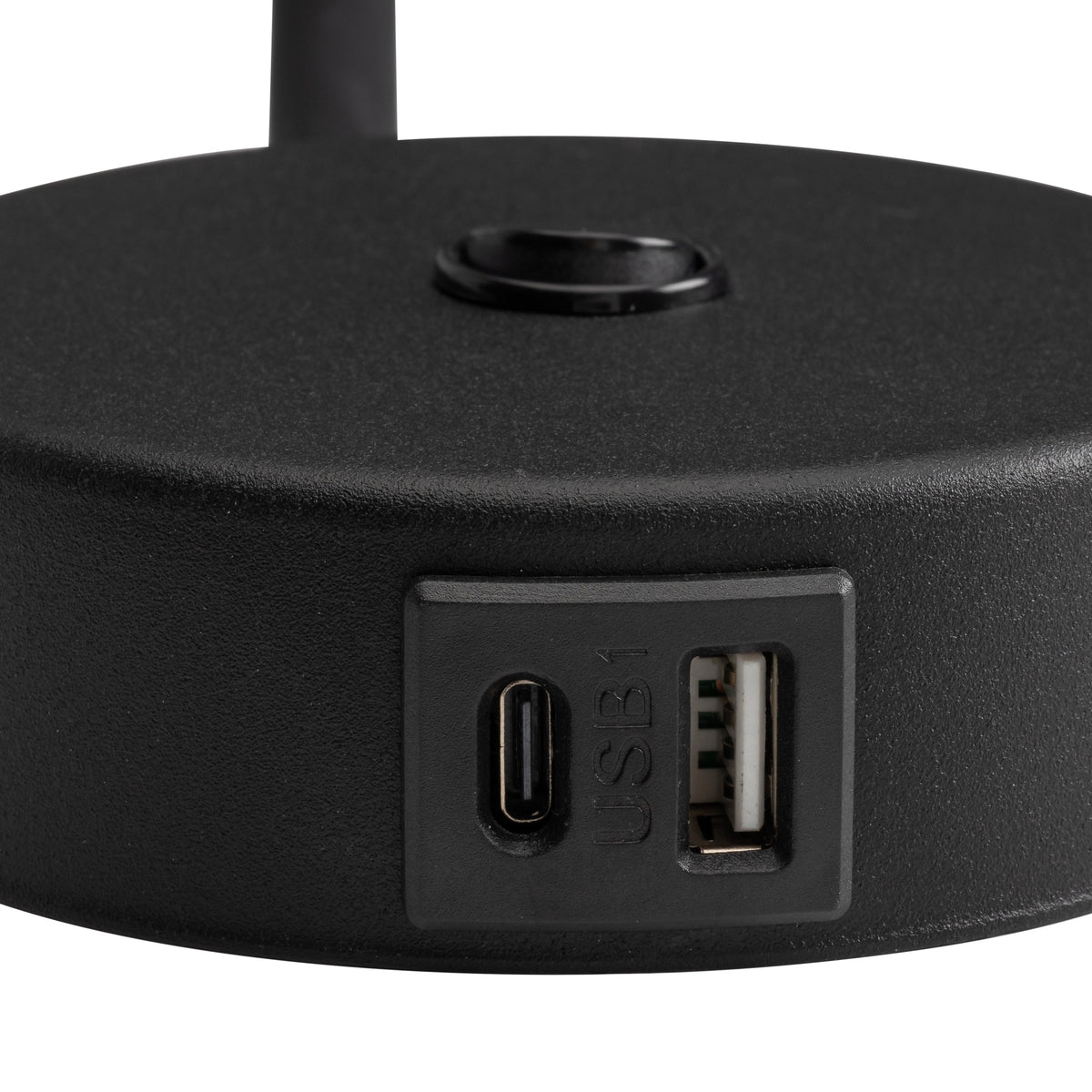 Aplica de perete Lagos Black/Gold USB 10201