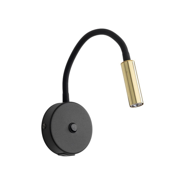 Aplica de perete Lagos Black/Gold USB 10201