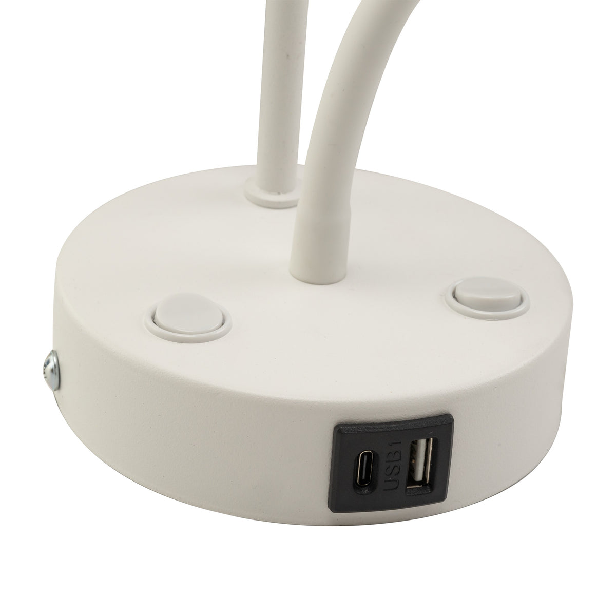 Aplică Maja albă 2 dulii E27 + GU10 + USB TK 10204