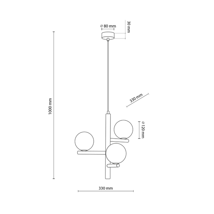 Lampa suspendată Estera Dark Wood 3 10271 TK 10271