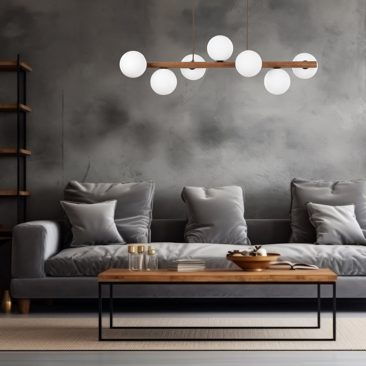 Lustra Estera Dark Wood 7 10272