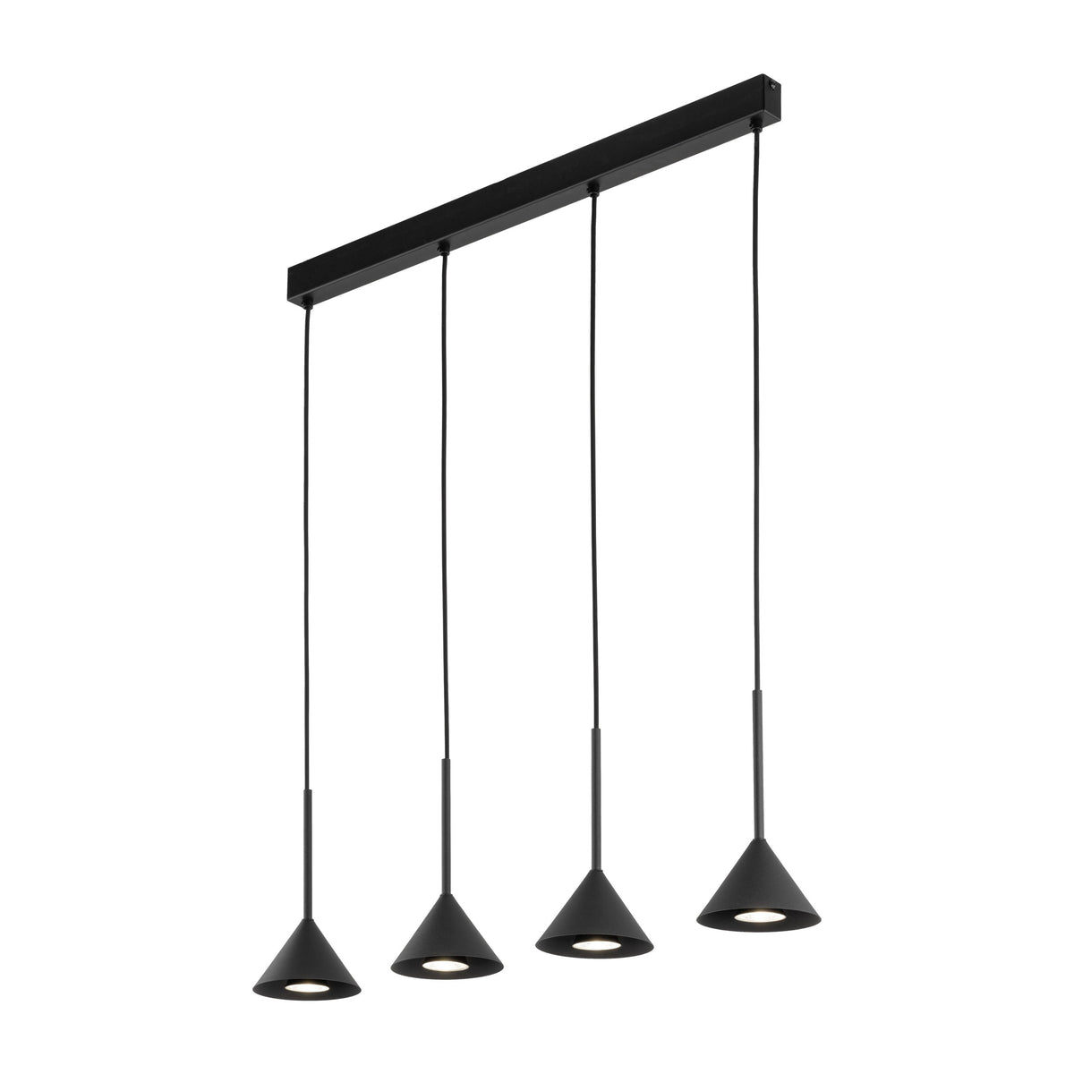 Lustră TK Lighting Cono 4, negru, 4 x GU10, 10305