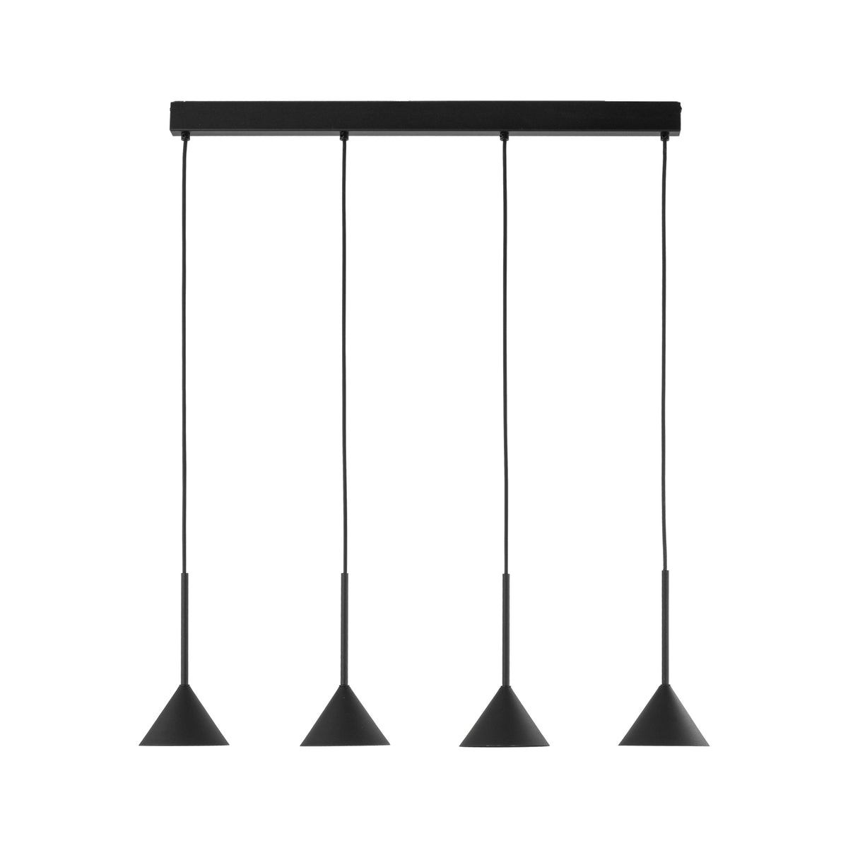 Lustră TK Lighting Cono 4, negru, 4 x GU10, 10305