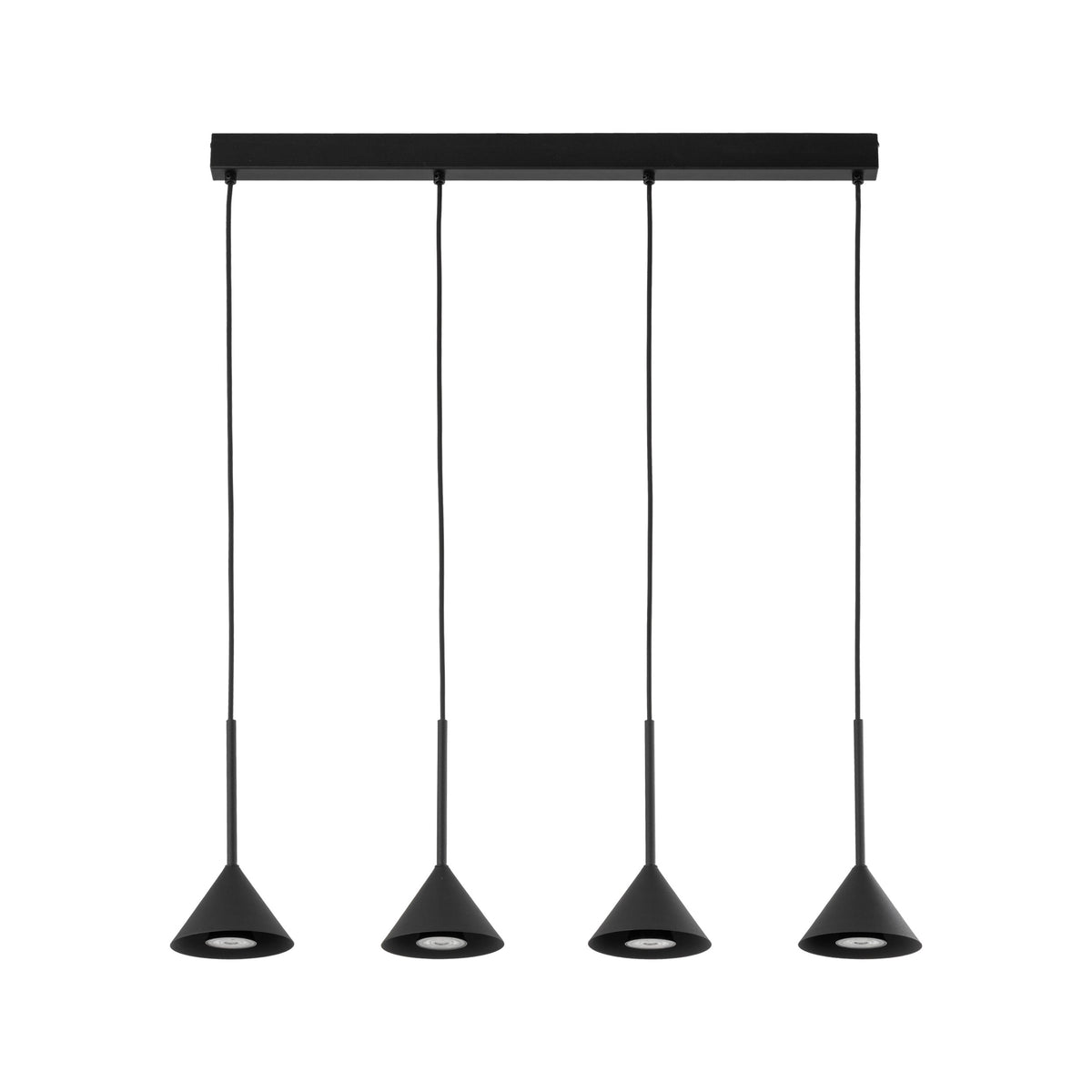 Lustră TK Lighting Cono 4, negru, 4 x GU10, 10305