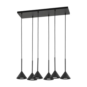 Lustră TK Lighting Cono 6, negru, 6 x GU10, 10306