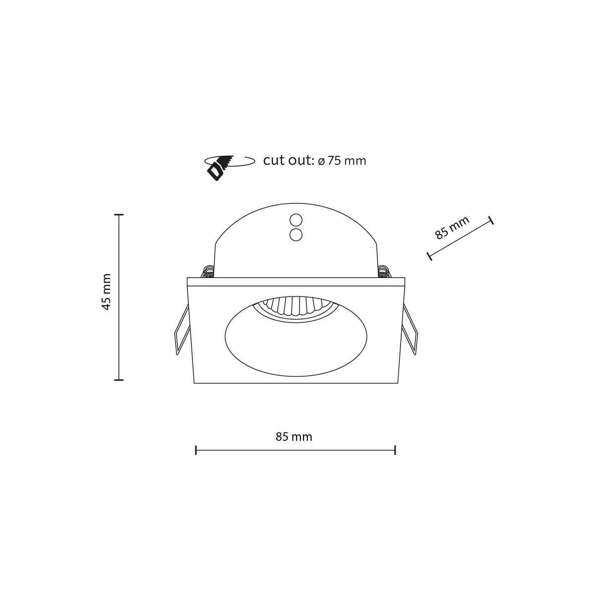 Plafonieră de exterior TK Lighting Prisma, negru, 10581