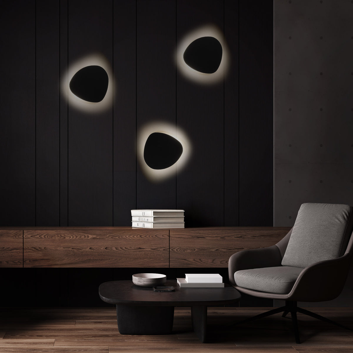 Aplică TK Lighting Stone 2, negru, 2 x G9, 10631