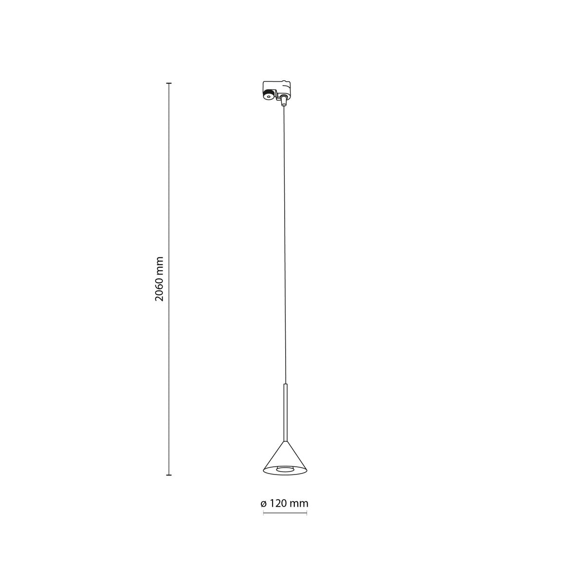 Spot pe șină TK Lighting Tracer Cono, negru, 10649