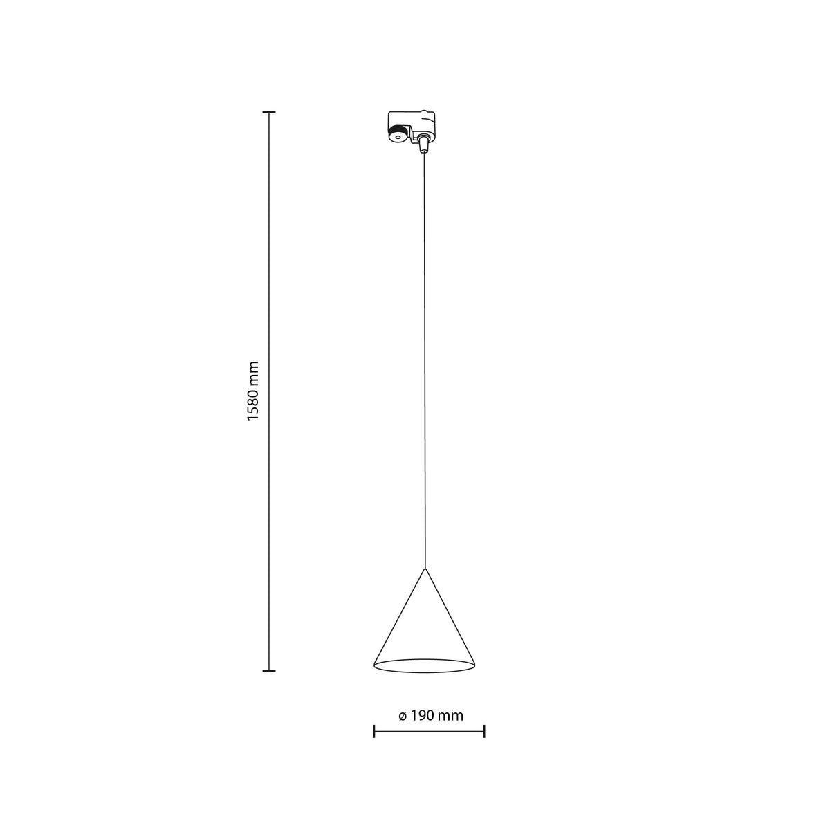Spot pe șină TK Lighting Tracer Cono, bej, 10654