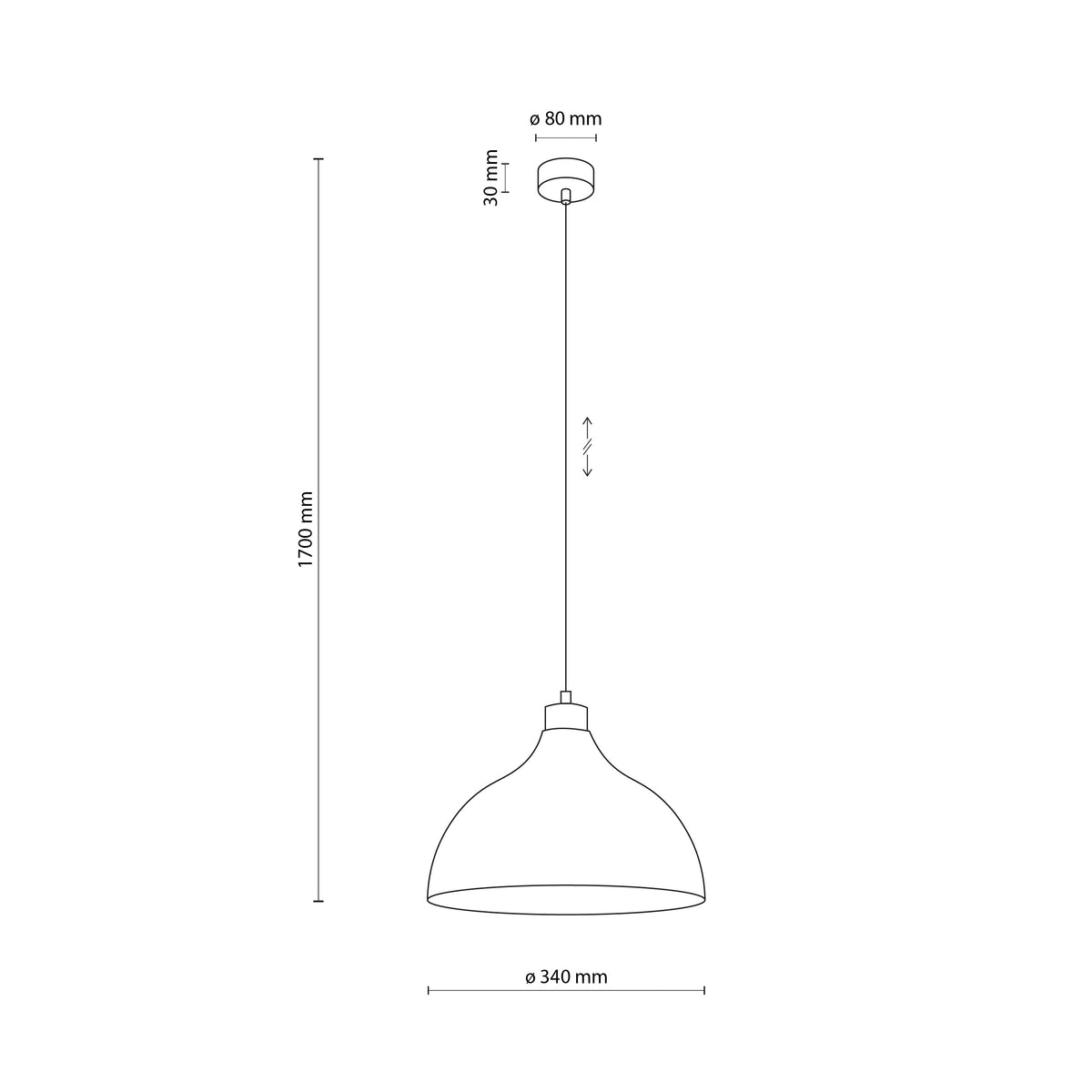 Pendul TK Lighting Cap 1, nisip, 10656