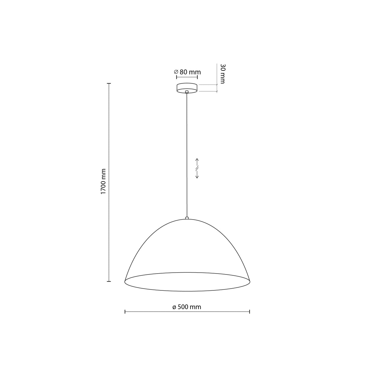 Pendul TK Lighting Faro 500, nisip, 10658