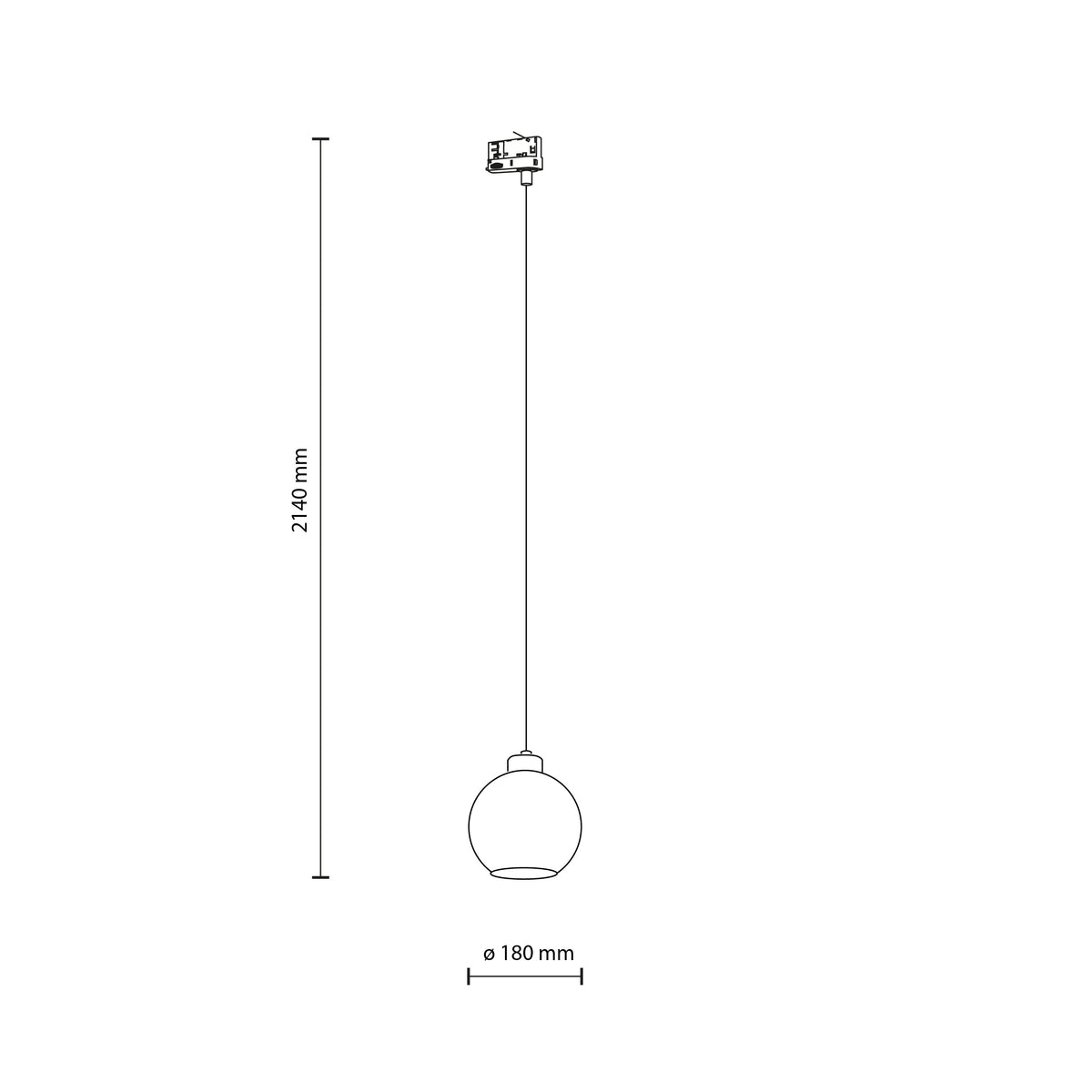 Spot pe șină TK Lighting Tracer Cubus Trifazat, transparent, 10685