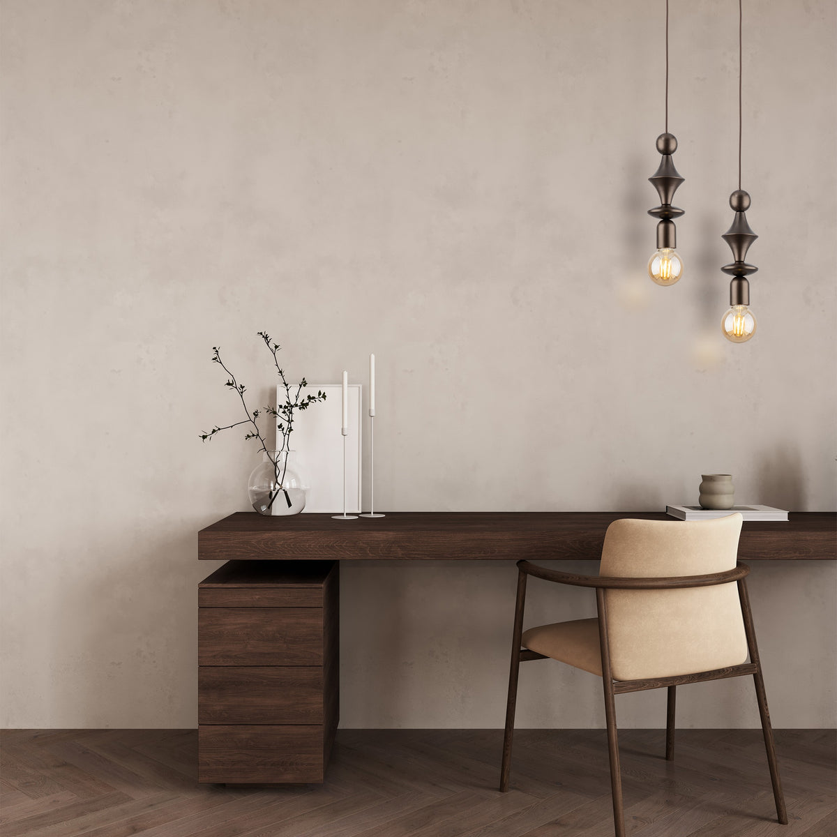 Pendul TK Lighting Tower, maro, 10703