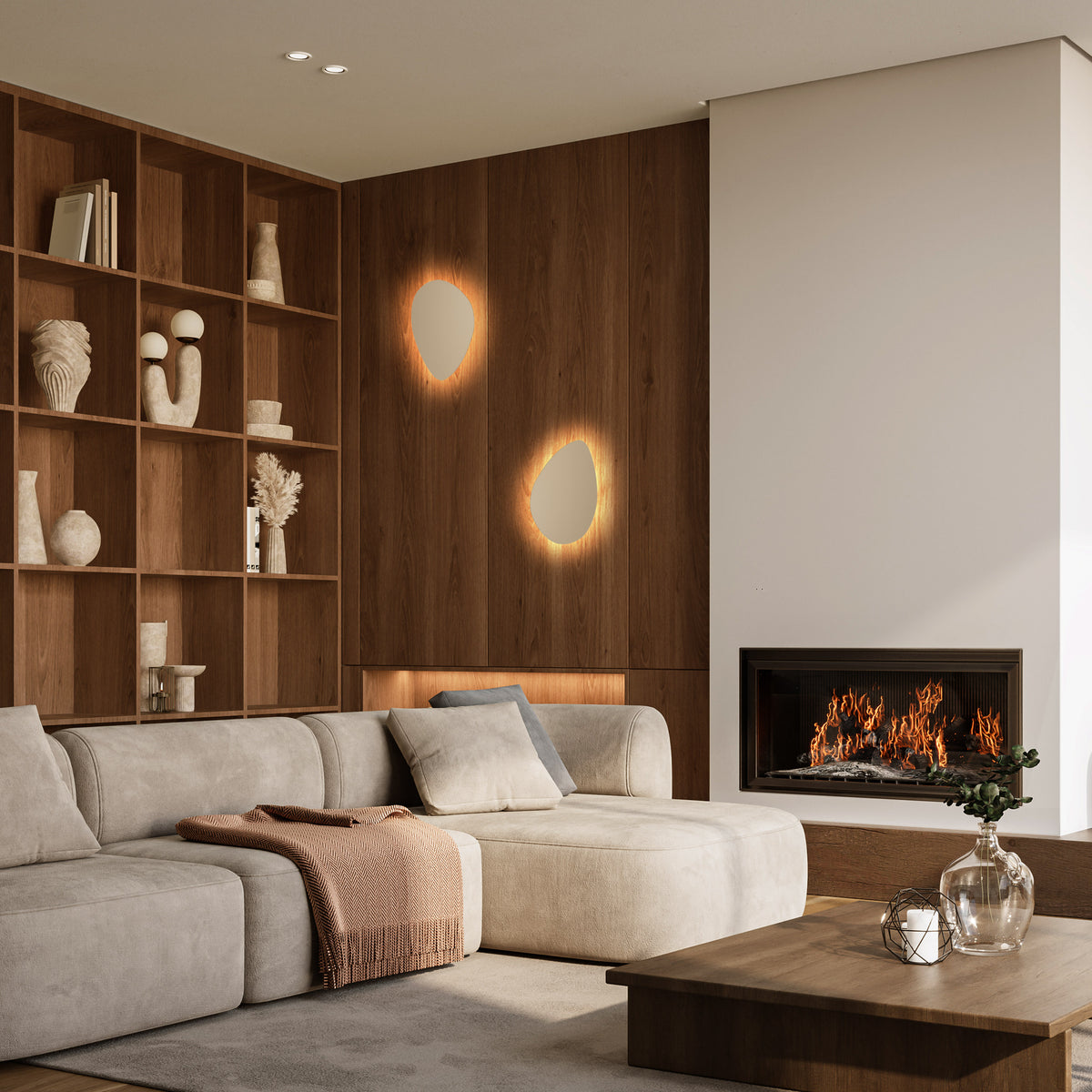 Aplică TK Lighting Stone 2, nisip, 2 x G9, 10704