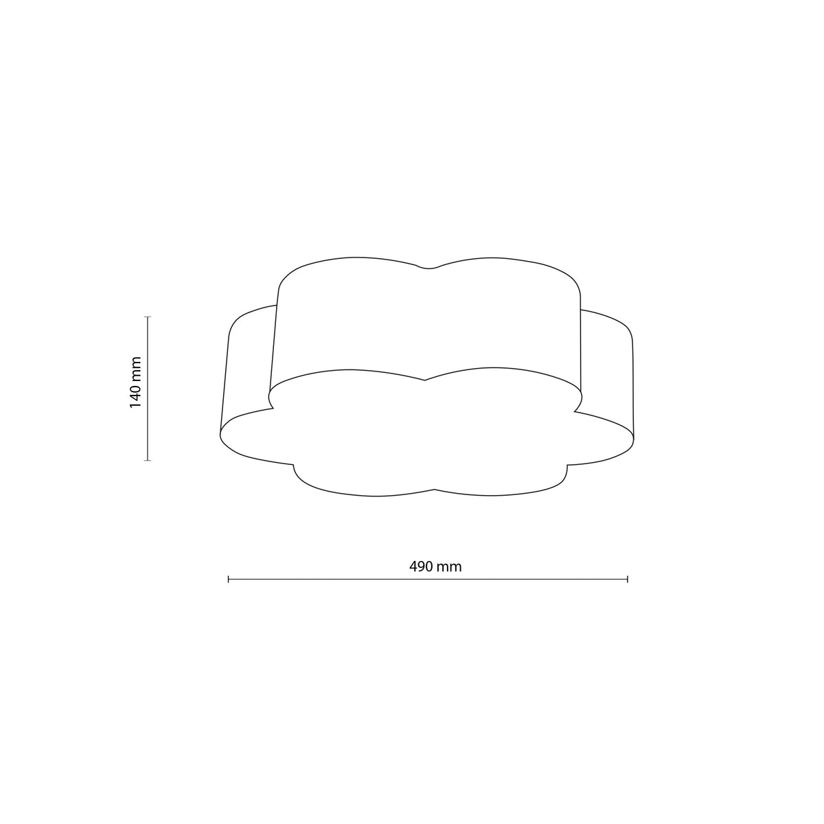 Plafonieră TK Lighting Capri, alb, 4 x E27, 10735
