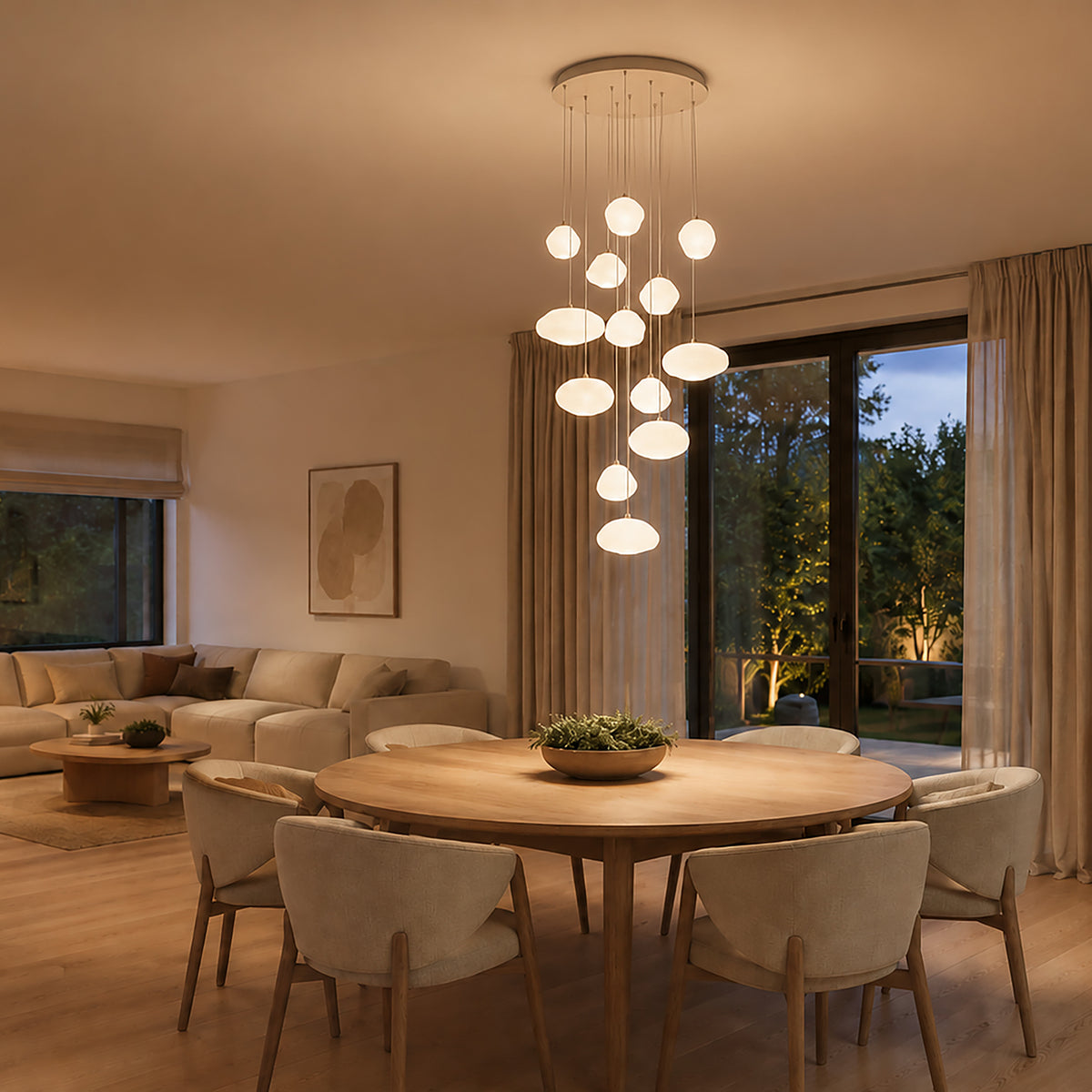 Lustră TK Lighting Nebia, nisip, 13 x G9, 10782