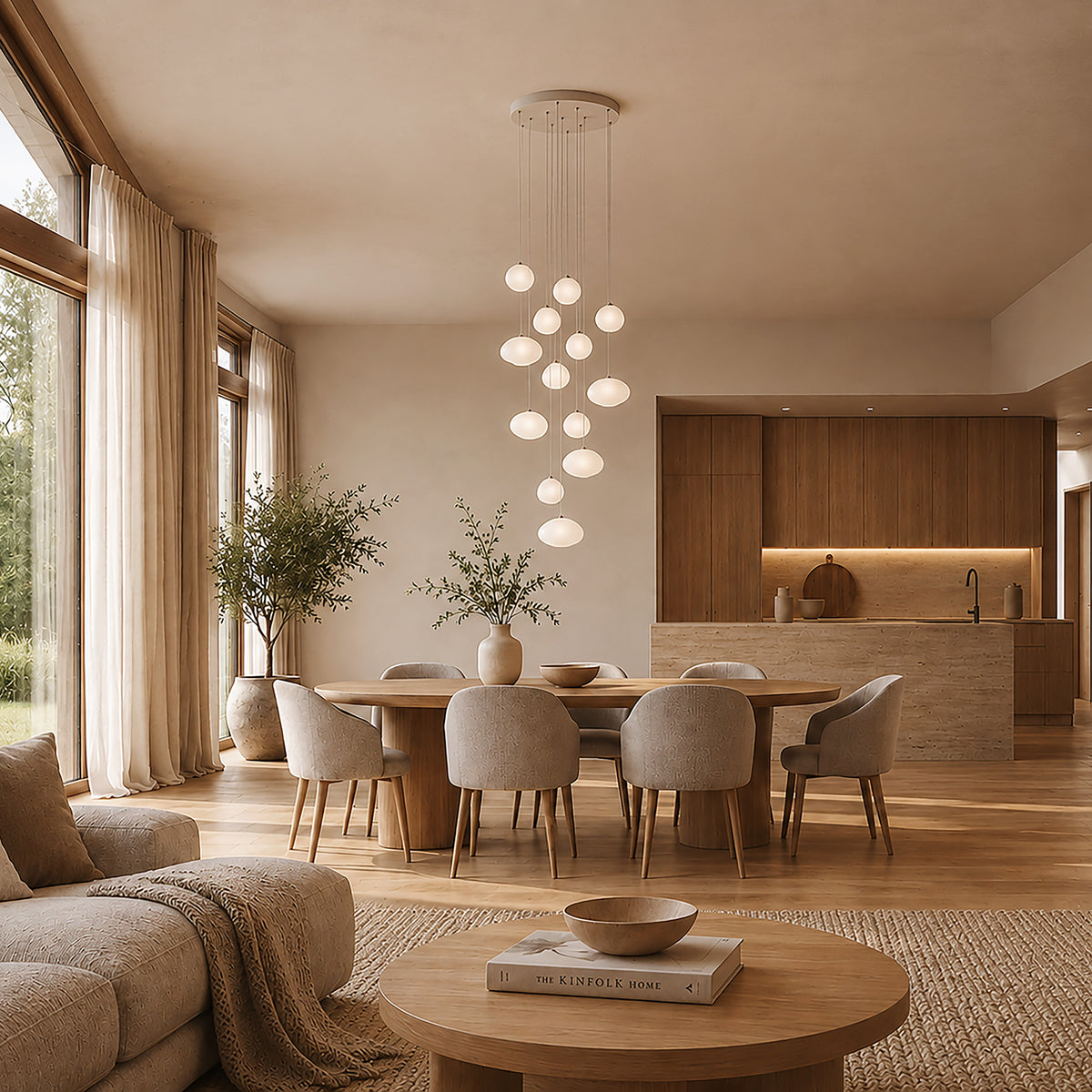 Lustră TK Lighting Nebia, nisip, 13 x G9, 10782