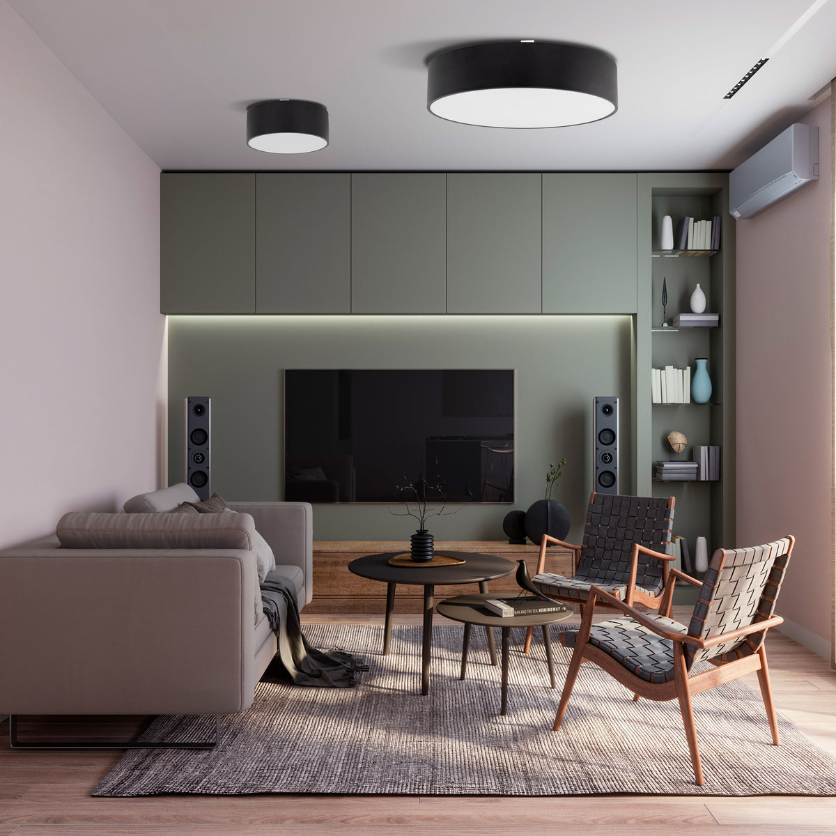 Plafonieră TK Lighting Livo L, negru, 4 x E27, 10988