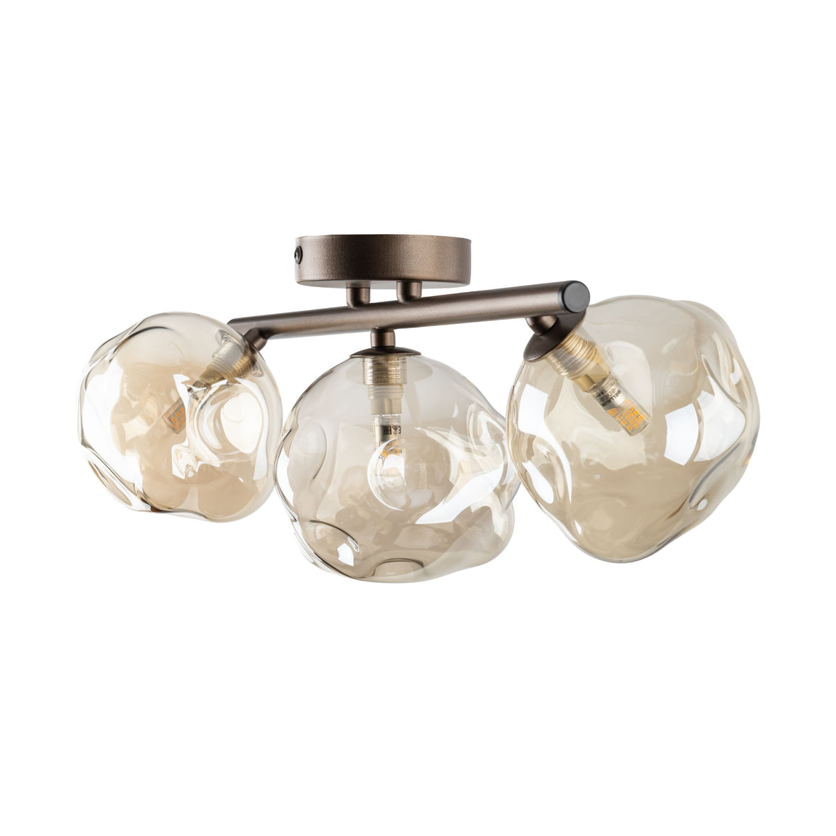 Plafonieră TK Lighting Lava, maro, 3 x G9, 11035