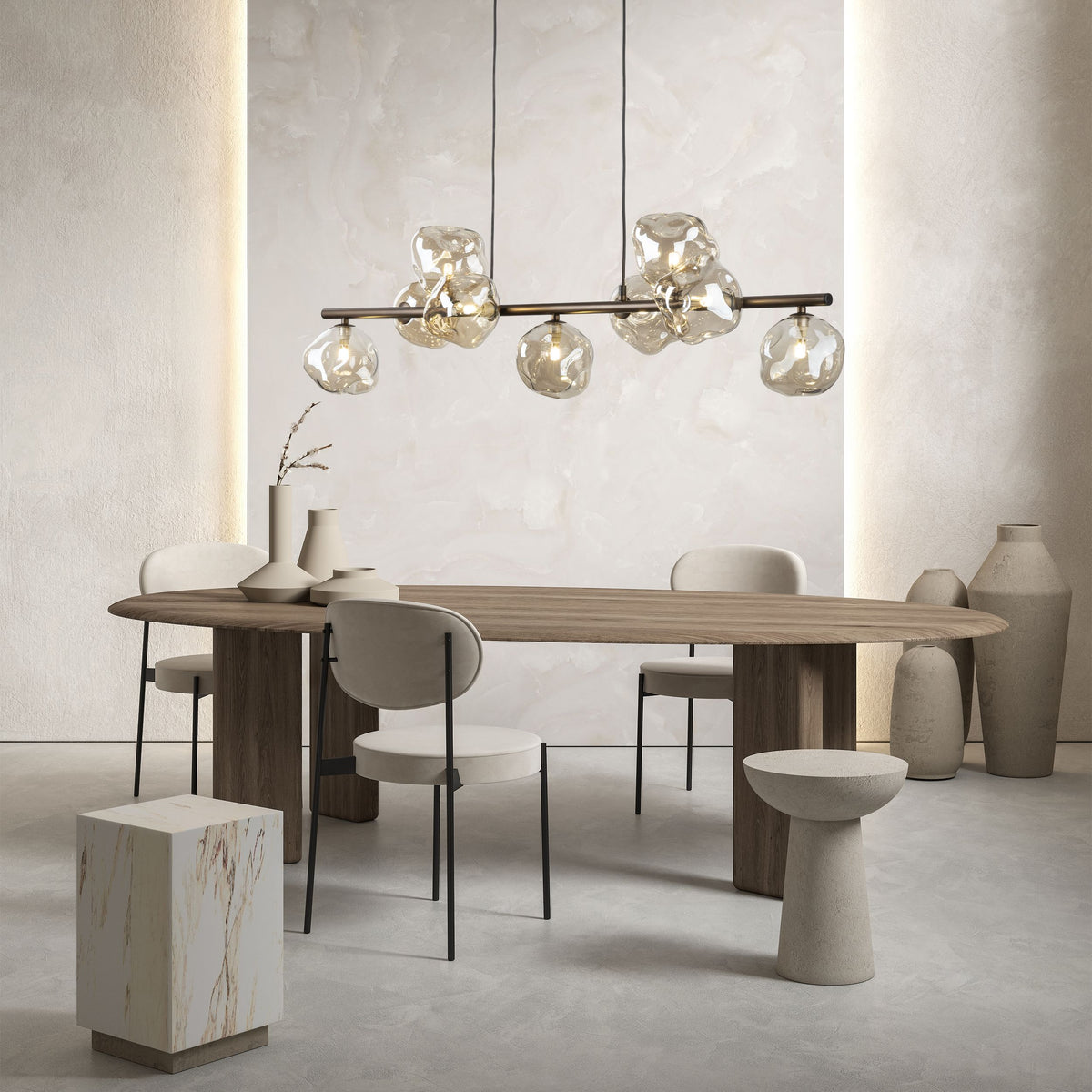 Lustră TK Lighting Lava, maro, 9 x G9, 11037