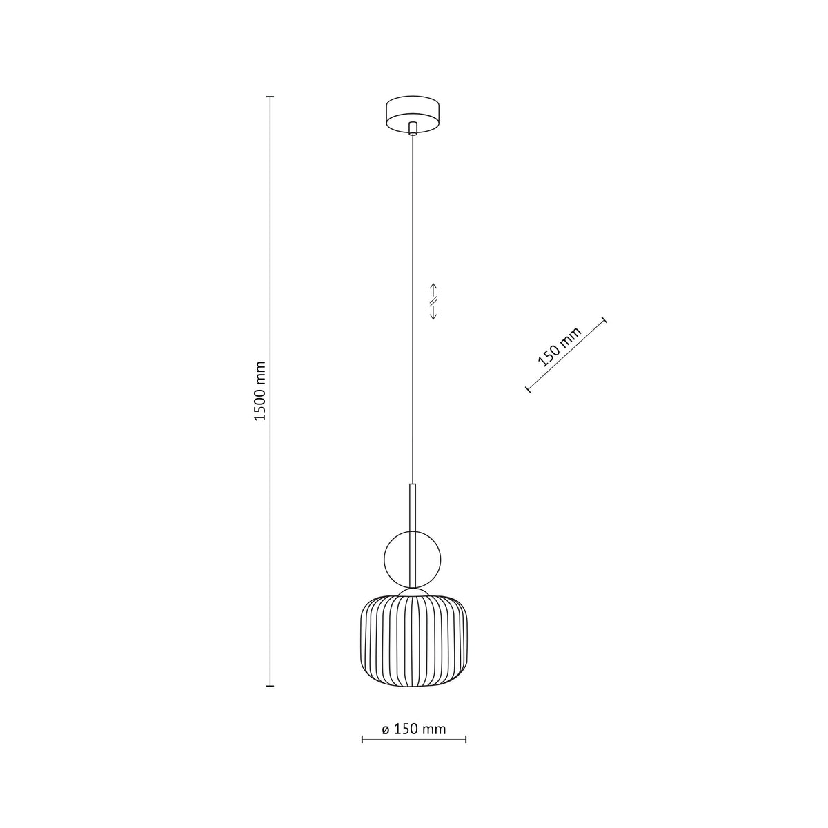 Pendul TK Lighting Sophia, coniac, 11038