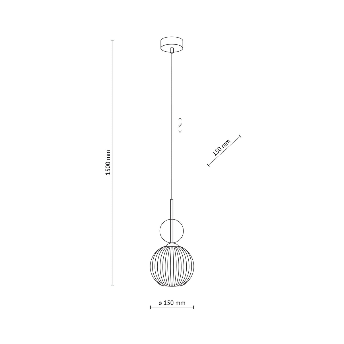 Pendul TK Lighting Sophia, coniac, 11040