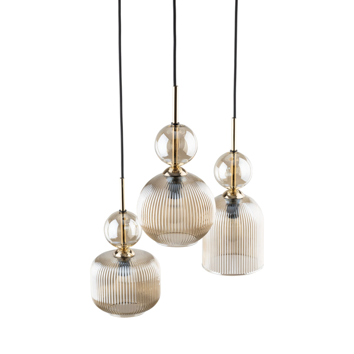 Lustră TK Lighting Sophia, coniac, 3 x E14, 11041