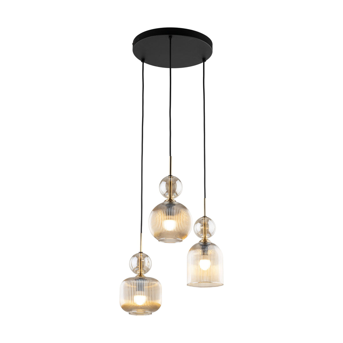 Lustră TK Lighting Sophia, coniac, 3 x E14, 11041