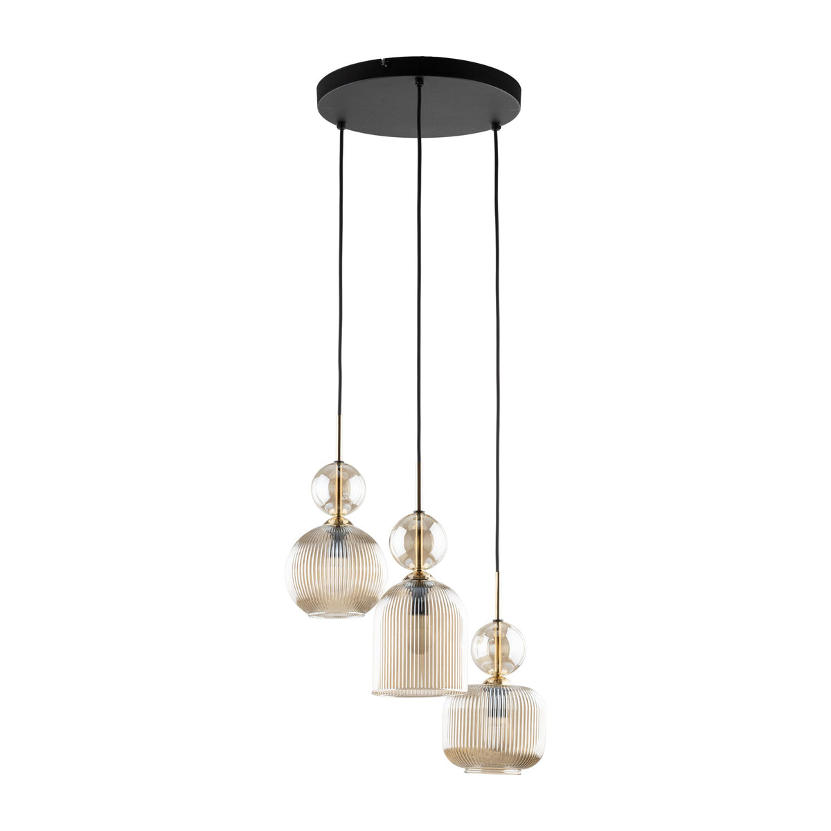Lustră TK Lighting Sophia, coniac, 3 x E14, 11041
