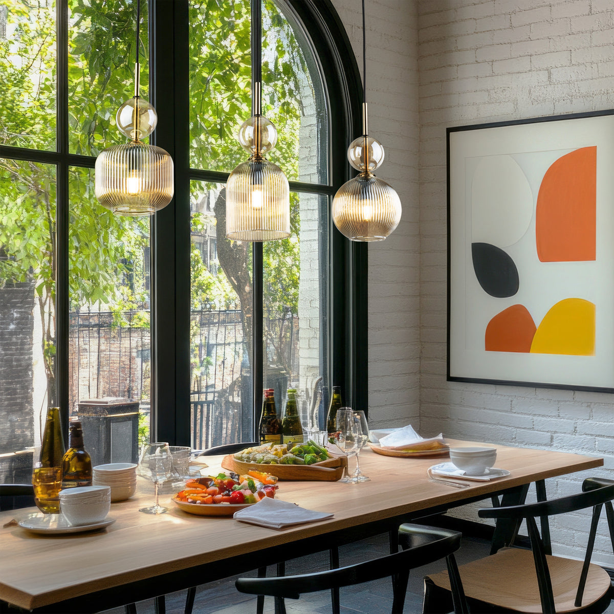 Lustră TK Lighting Sophia, coniac, 3 x E14, 11042
